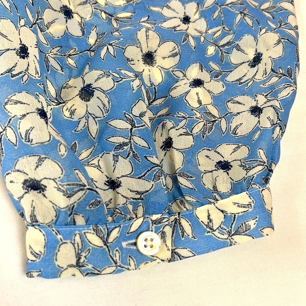Lauren Ralph Lauren Lined fit & flare drop waist Blue floral dress Size 4 - Picture 9 of 14
